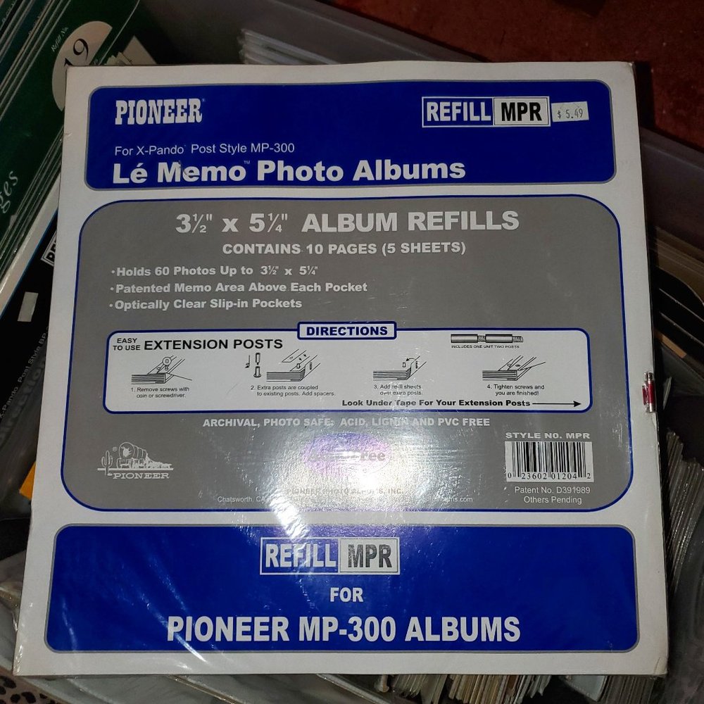 Pioneer Photo Albums Refill MPR-300 10 Pages/5 Sheets for 3.5"x5" Photos (2 Set)